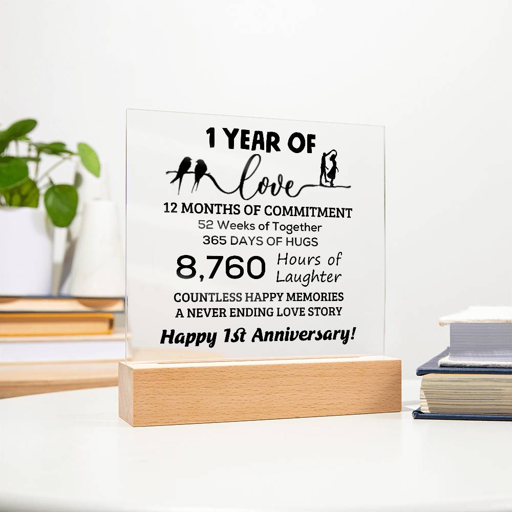 Best Anniversary Gift - Acrylic Square Plaque