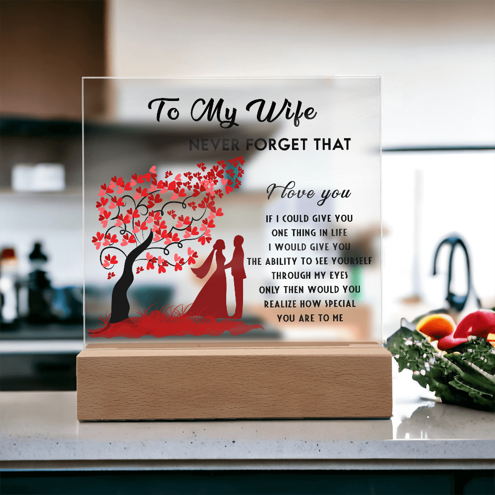 To My Wife - Valentine's Day Best Gift From Husband - Acrylic Square Plaque