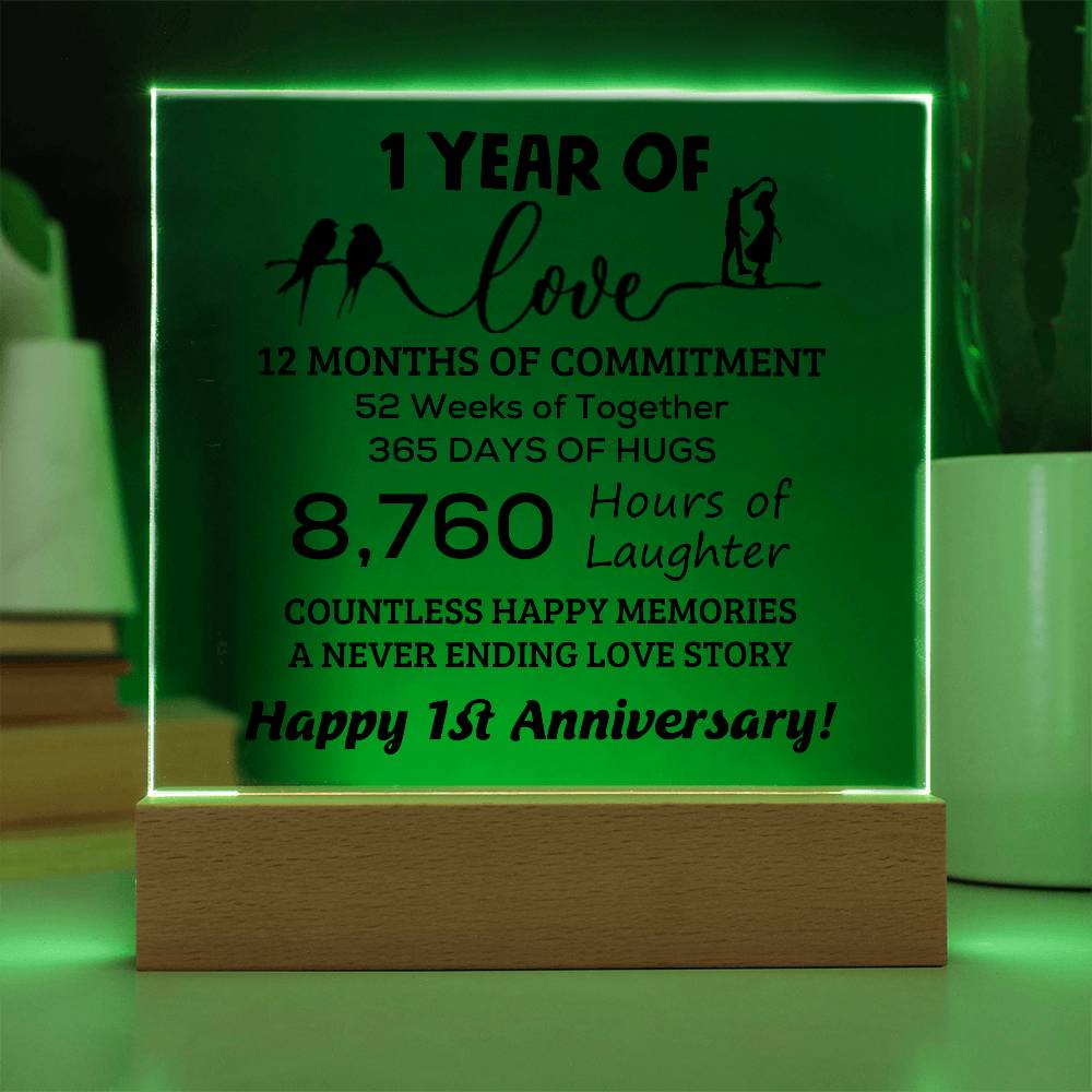 Best Anniversary Gift - Acrylic Square Plaque