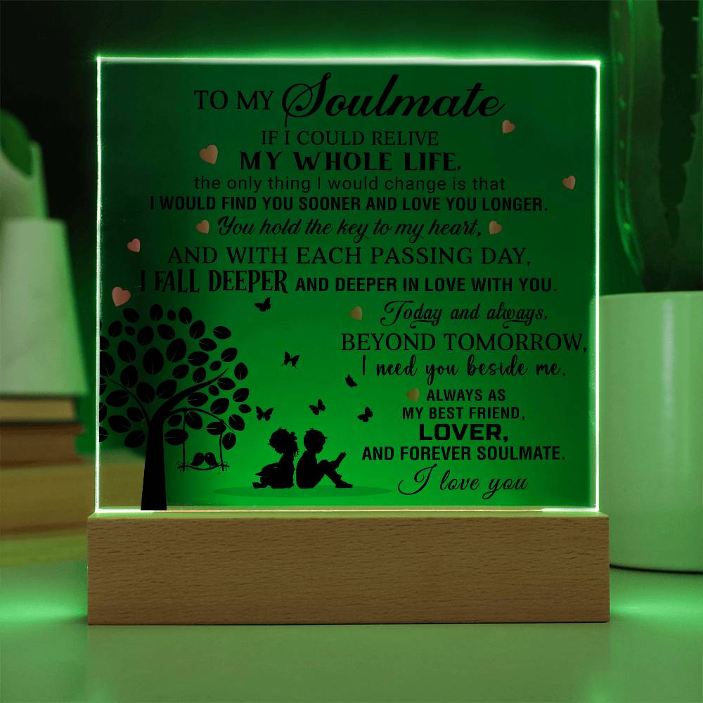 To My Soulmate - I Love You - Best Gift For Valentine's Day - Acrylic Square Plaque