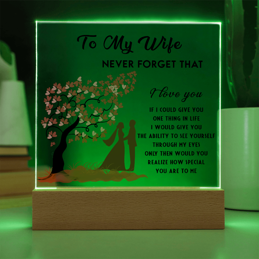 To My Wife - Valentine's Day Best Gift From Husband - Acrylic Square Plaque