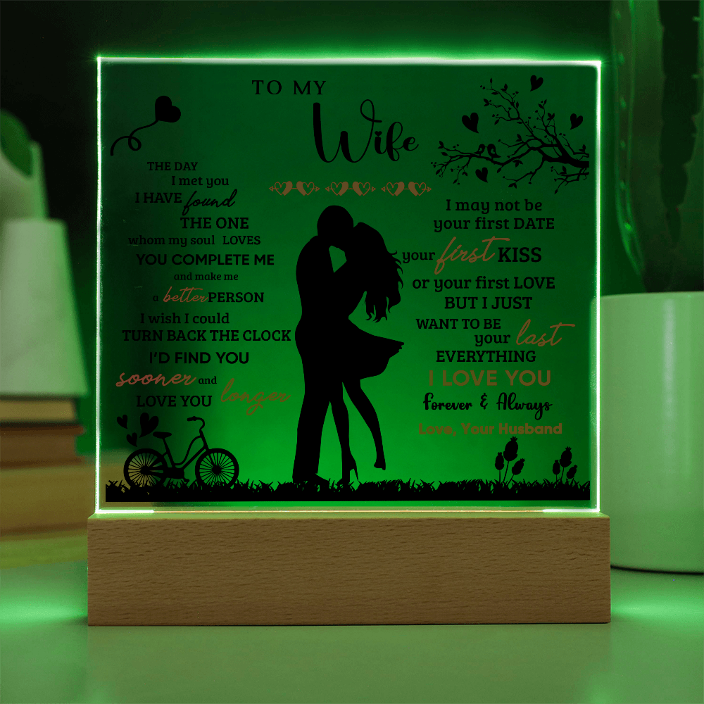 To My Wife - Valentine's Day Best Gift From Husband - Acrylic Square Plaque