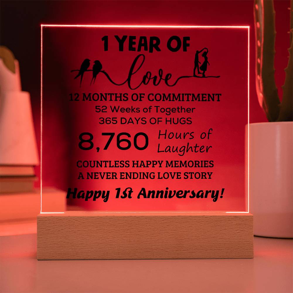 Best Anniversary Gift - Acrylic Square Plaque