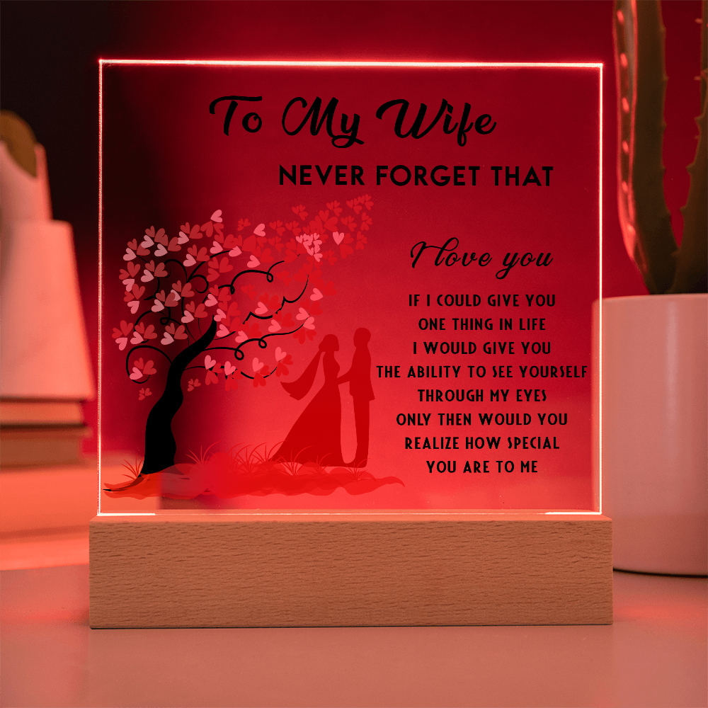 To My Wife - Valentine's Day Best Gift From Husband - Acrylic Square Plaque