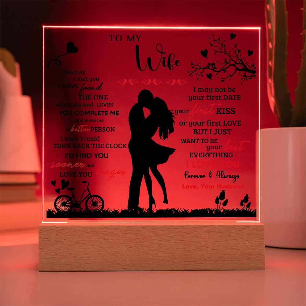 To My Wife - Valentine's Day Best Gift From Husband - Acrylic Square Plaque