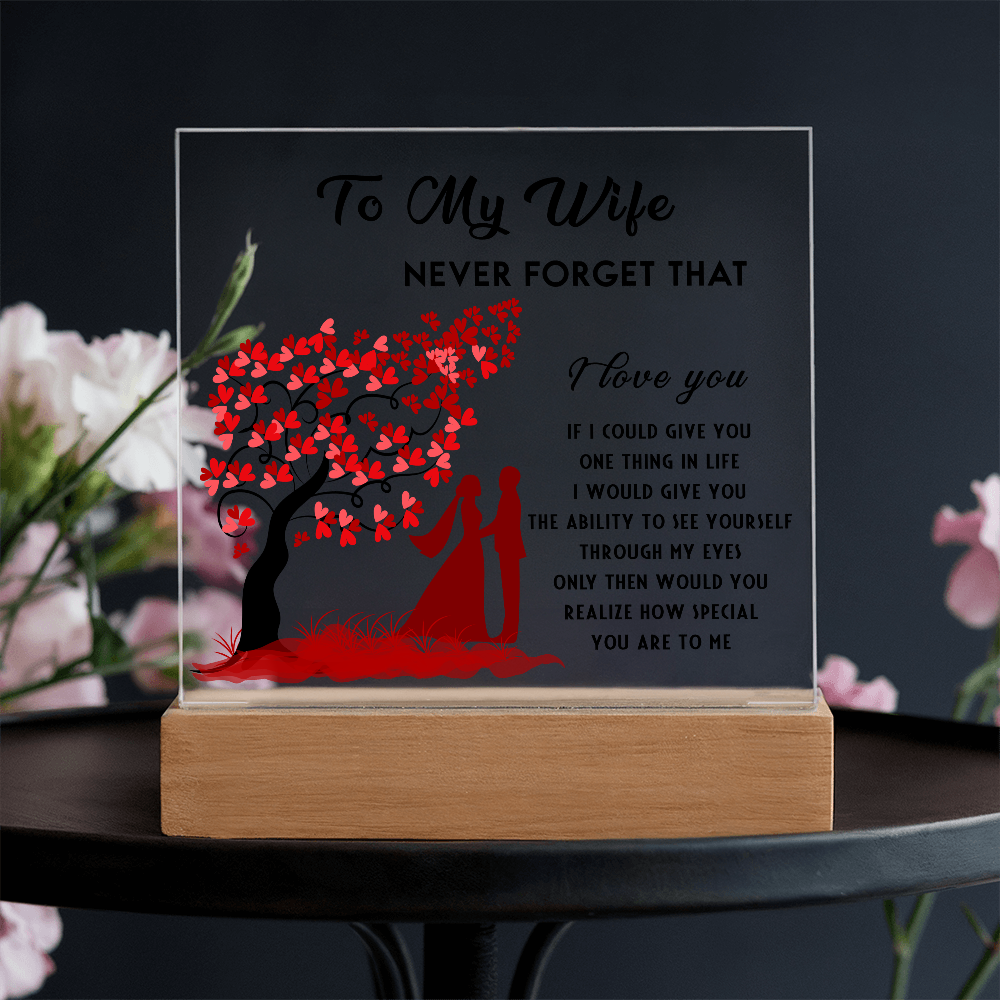 To My Wife - Valentine's Day Best Gift From Husband - Acrylic Square Plaque