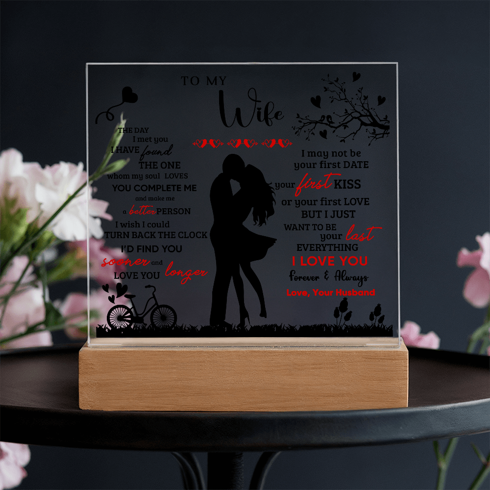 To My Wife - Valentine's Day Best Gift From Husband - Acrylic Square Plaque