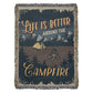 Life is better - Camping Blanket - Artwork Heirloom Woven Blanket (Portrait)