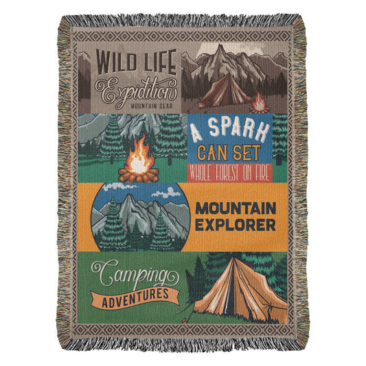 New Camping Blanket - Artwork Heirloom Woven Blanket (Portrait)